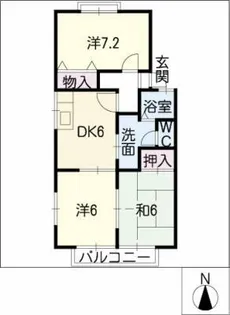 セジュールMⅡ【1階】の間取り