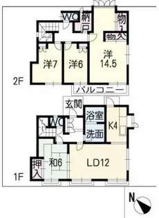 ソルアルデア【2階】の間取り
