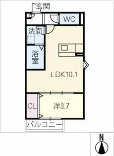 LECOCON津島Ⅴ【2階】の間取り