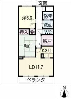 プライム入場Ⅰ【4階】の間取り