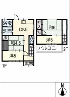 愛知県一宮市北方町北方字狐塚東【一戸建】の間取り
