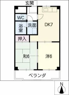 みそらぎハイツ【4階】の間取り