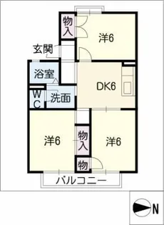 セジュール幸村 B棟【1階】の間取り