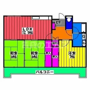 アースフレンドリー那珂【1階】の間取り