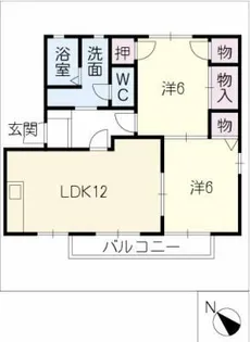 サンステージ豊川A・B【1階】の間取り