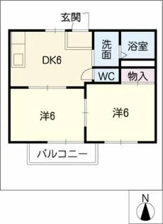 グリーンハイツ前後【2階】の間取り