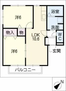 サジタリウス岩屋B棟【1階】の間取り