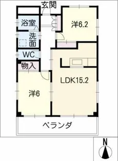 カーネ吉川【3階】の間取り