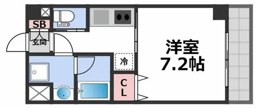ル・クール今里【6階】の間取り