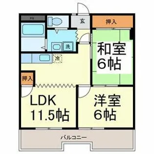 サンパーク大鐘Ⅲ【3階】の間取り