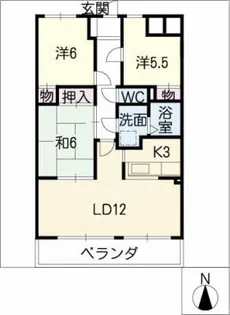 グレイス伸和【5階】の間取り