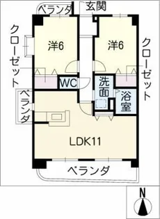 プライム伸和【1階】の間取り