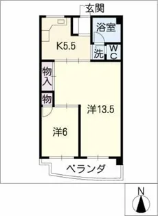 京源ハイツ【3階】の間取り