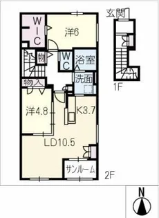 リヴェールE【2階】の間取り
