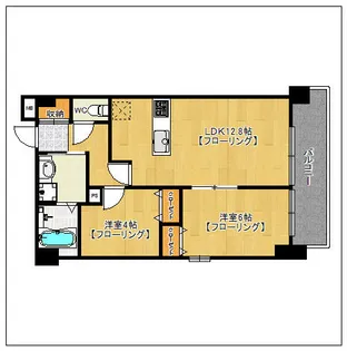 Girasole TENJIN【601号室】の間取り