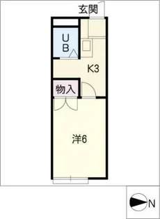 ハイツ・ヤマサ【1階】の間取り