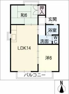 コーポセシールA・B【2階】の間取り