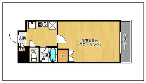 ヤマゼンロイヤルパレス【4階】の間取り