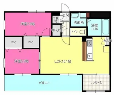 クレール池之表【2階】の間取り