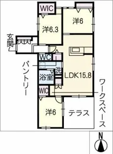ROOST桜山【1階】の間取り
