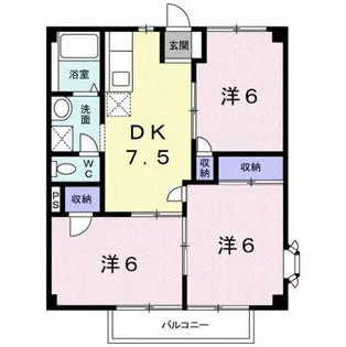 グリーンシティ晴丘【2階】の間取り