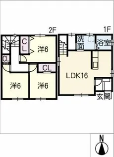 愛知県半田市板山町6丁目【一戸建】の間取り