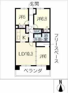 サンコート桃花台D棟【5階】の間取り