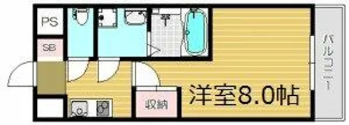 アルグラッド鷺洲【8階】の間取り