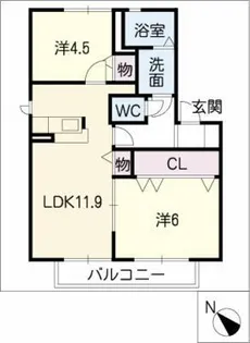 H翔 さつき館【2階】の間取り