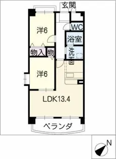 アーバンヒルズ【6階】の間取り