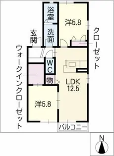 パリシー A棟【1階】の間取り