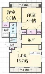 サニーニシウラ【3階】の間取り