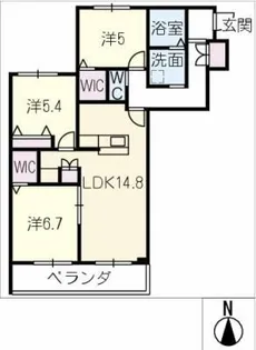 メゾン天白公園東 E棟【3階】の間取り