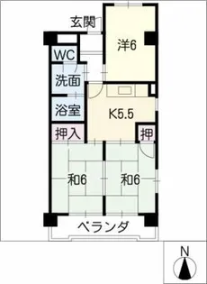 サンライズマンション【3階】の間取り