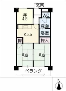サンライズマンション【2階】の間取り