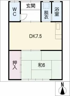 真柄アパート【1階】の間取り