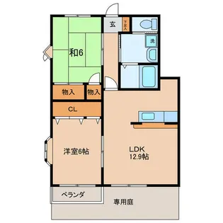 愛知県西尾市吉良町木田【アパート】の間取り