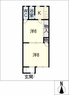 安井荘 南棟【1階】の間取り