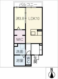 カサブランカ【1階】の間取り