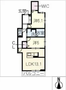 カサブランカ【3階】の間取り