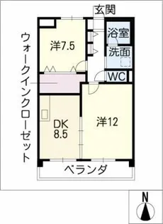 WAFFLE HILLS ROSE【1階】の間取り