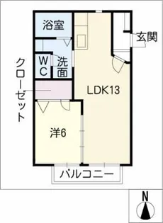 ジュネス千種【2階】の間取り