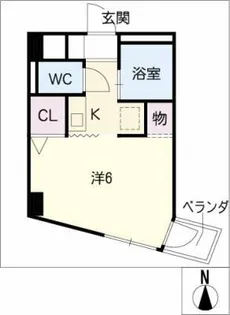 サンパーク上前津【8階】の間取り