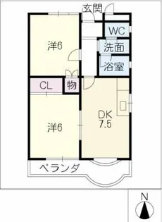 リバーサイドパレス【1階】の間取り