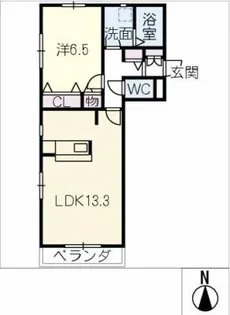 メゾン・ド・ヴァンヴェール【1階】の間取り
