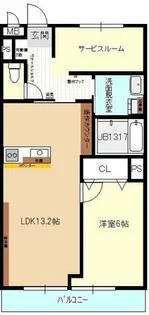 サニーサイドハウス【2階】の間取り