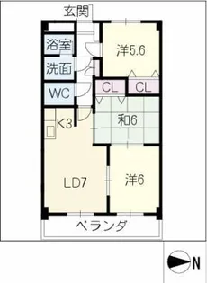 淨心マンション【3階】の間取り