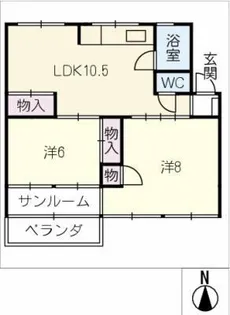 大森西住宅5号棟 201号室【2階】の間取り