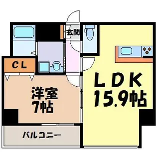 アンジュ栄【7階】の間取り
