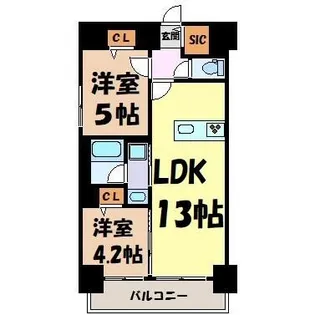 プレサンス丸の内フォート【14階】の間取り